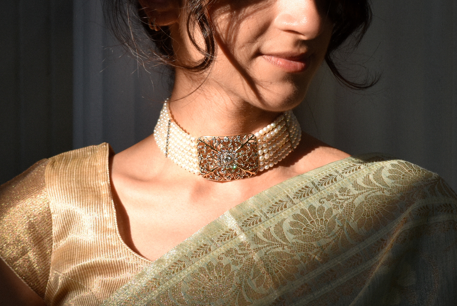 Floral Diamond Choker